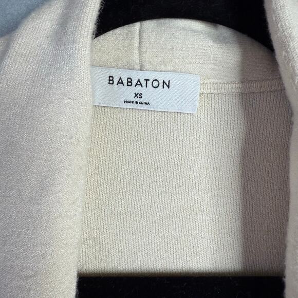 Aritzia Babaton Women's Ty Cream Long Open-Front Tie Cardigan Pockets - XS - Picture 7 of 9